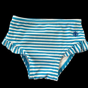 Coolibar Baby Girls 6-12 months Turquoise Striped Bikini Bottom Swimsuit UPF 50+